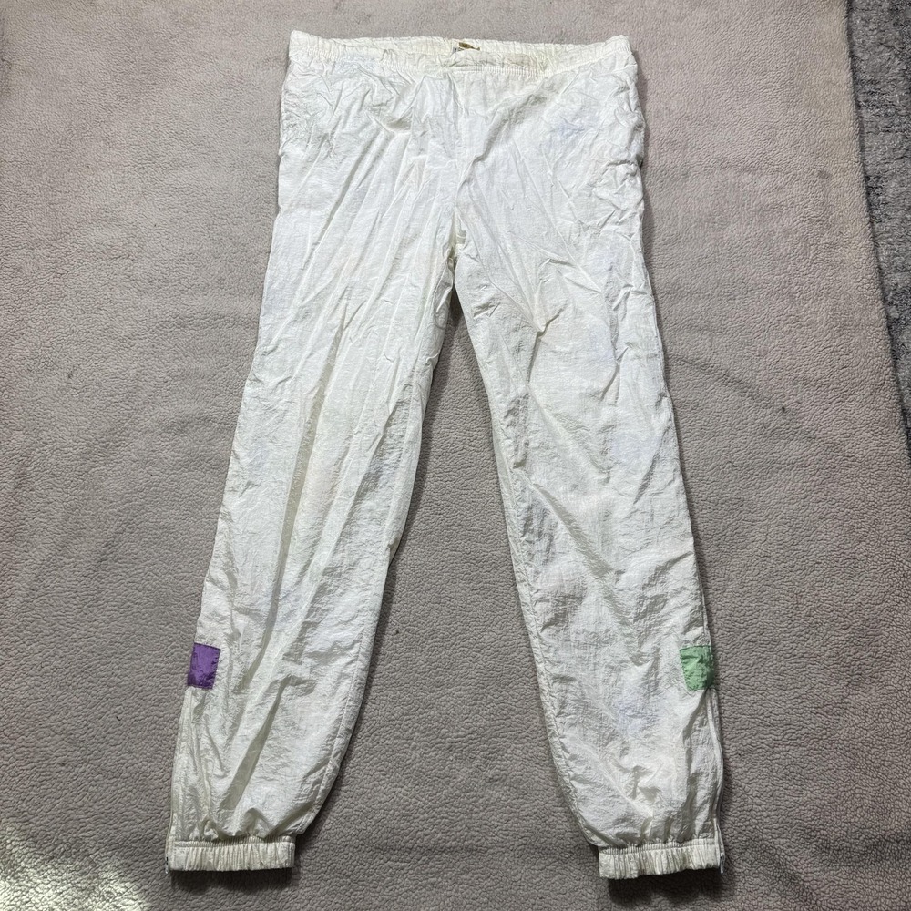 Vintage Sergio Tacchini Pants Womens‎ 10 Nylon Track Windbreaker Italy 90s